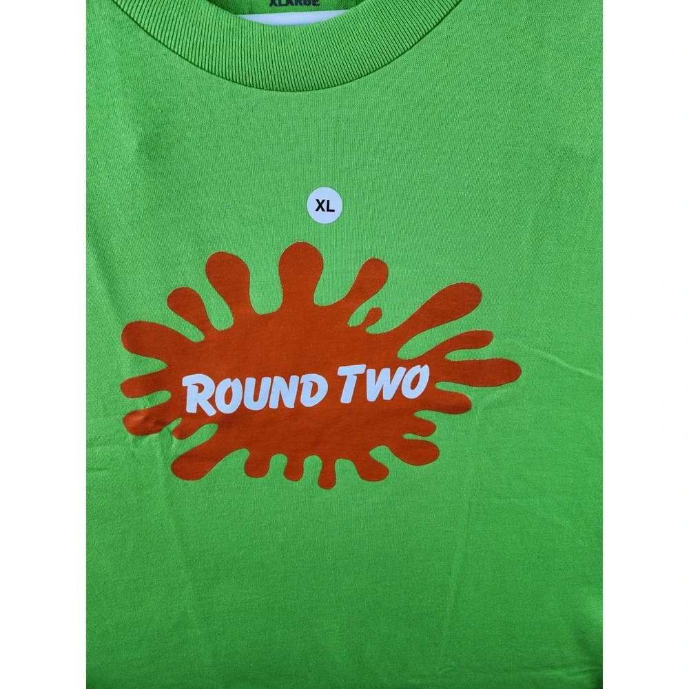 Round Two T Shirt XL Neon Green Graphic Logo Streetwear Short Sleeve Men's - Picture 8 of 8